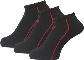 【ASICS/アシックス】 3足組アンクルソックス ブラック メンズ アシックス